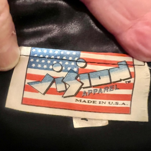 Vintage Black Satin Circus Circus Poker Bomber Jacket XXL - Picture 10 of 12